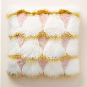 Anthropologie Coren Faux Fur Cushion